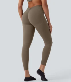 Butt Lifting Leggings|Pocket Leggings<HALARA UltraSculpt™ SoCinched High Waisted Tummy Control Butt Lifting Ruched Pocket Shaping Yoga Leggings