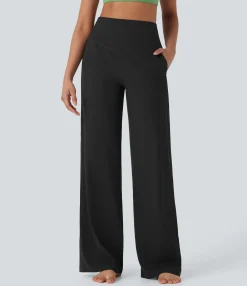 High-Waisted Pants|Straight-Leg Pants<HALARA UltraSculpt™ SoCinched High Waisted Tummy Control Straight Leg Yoga Pants with Pockets