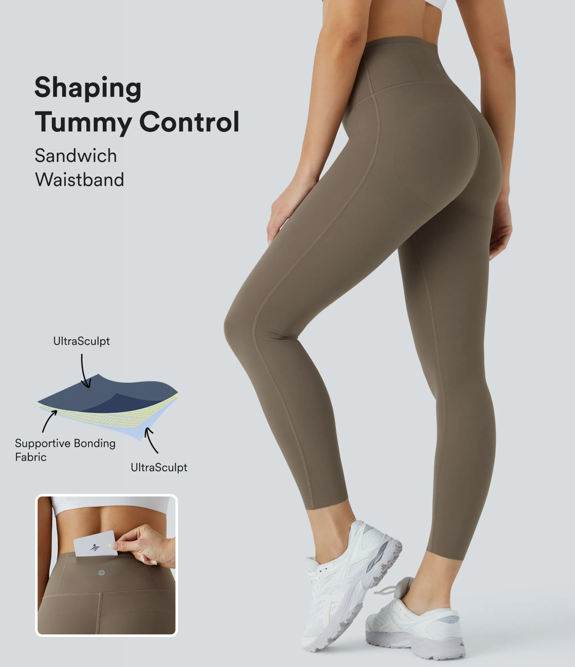 Butt Lifting Leggings|Pocket Leggings<HALARA UltraSculpt™ SoCinched High Waisted Butt Lifting Tummy Control Pockets 7/8 Workout Leggings