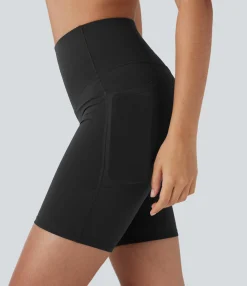 Active Shorts|Bikers<HALARA UltraSculpt™ SoCinched High Waisted Butt Lifting Tummy Control Pocket Shaping Training Biker Shorts 7''