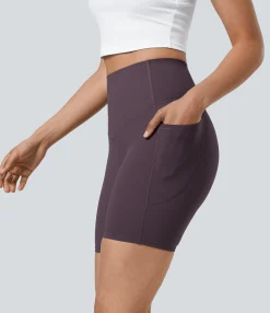 Active Shorts|Bikers<HALARA UltraSculpt™ SoCinched High Waisted Tummy Control Pocket Shaping Training Biker Shorts 7''