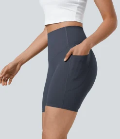 Active Shorts|Bikers<HALARA UltraSculpt™ SoCinched High Waisted Tummy Control Pocket Shaping Training Biker Shorts 7''