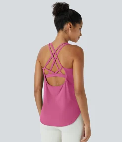 Tank Tops & Camis|Tank Tops<HALARA UltraSculpt™ U Neck Curved Hem Running Tank Top