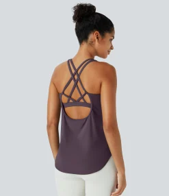 Tank Tops & Camis|Tank Tops<HALARA UltraSculpt™ U Neck Curved Hem Running Tank Top
