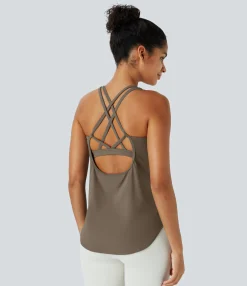 Tank Tops & Camis|Tank Tops<HALARA UltraSculpt™ U Neck Curved Hem Running Tank Top