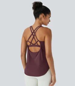 Tank Tops & Camis|Tank Tops<HALARA UltraSculpt™ U Neck Curved Hem Running Tank Top