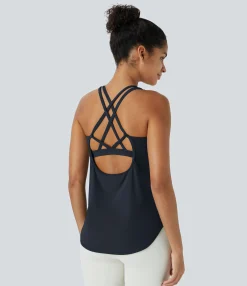 Tank Tops & Camis|Tank Tops<HALARA UltraSculpt™ U Neck Curved Hem Running Tank Top