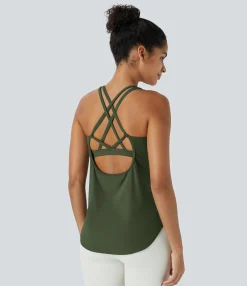 Tank Tops & Camis|Tank Tops<HALARA UltraSculpt™ U Neck Curved Hem Running Tank Top