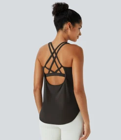 Tank Tops & Camis|Tank Tops<HALARA UltraSculpt™ U Neck Curved Hem Running Tank Top