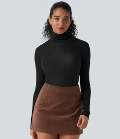 Casual Tops<HALARA High Neck Long Sleeve Casual Wool Top