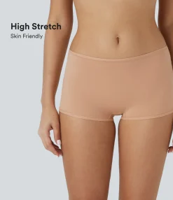 Bras & Underwear<HALARA High Stretch Low Rise Solid Lounge Boy Shorts