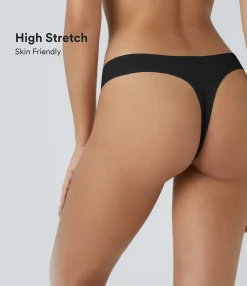 Bras & Underwear<HALARA High Stretch Low Rise Solid Lounge Thong