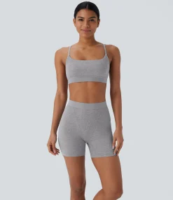 Bras & Underwear|Shapewear<HALARA High Stretch Ribbed Knit Lounge Bra