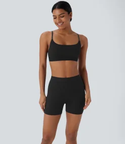Bras & Underwear|Shapewear<HALARA High Stretch Ribbed Knit Lounge Bra