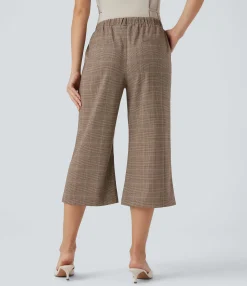 High-Waisted Pants|Pants<HALARA High Waisted Bootcut Houndstooth Work Pants with Pockets