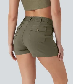 Shorts<HALARA High Waisted Casual Shorts with Pockets