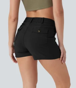 Shorts<HALARA High Waisted Casual Shorts with Pockets