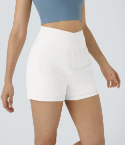 Active Shorts|Crossover Shorts<HALARA High Waisted Crossover Pocket 2-in-1 Casual Shorts