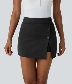 Mini Skirts|Active Skirts<HALARA High Waisted Decorative 2-in-1 Pocket Quick Dry Mini Golf Skirt-Golf Tee Pocket-UPF40+