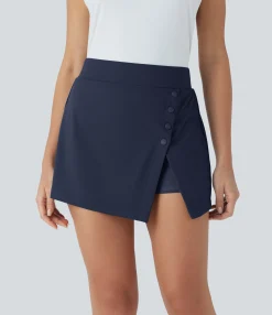 Mini Skirts|Active Skirts<HALARA High Waisted Decorative 2-in-1 Pocket Quick Dry Mini Golf Skirt-Golf Tee Pocket-UPF40+