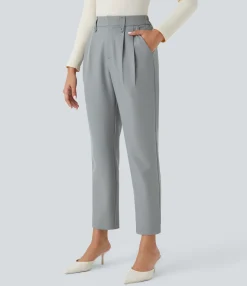 High-Waisted Pants|Pants<HALARA High Waisted Decorative Pocket Work Tapered Pants