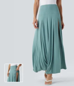 Casual Skirts|Skirts<HALARA High Waisted Draped 2-in-1 Maxi Casual Skirt