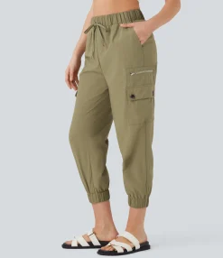 Pants|Cargo Pants<HALARA High Waisted Drawstring Casual Cargo Joggers with Pockets