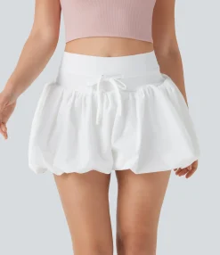 Shorts<HALARA High Waisted Drawstring Casual Bubble Shorts with Pockets