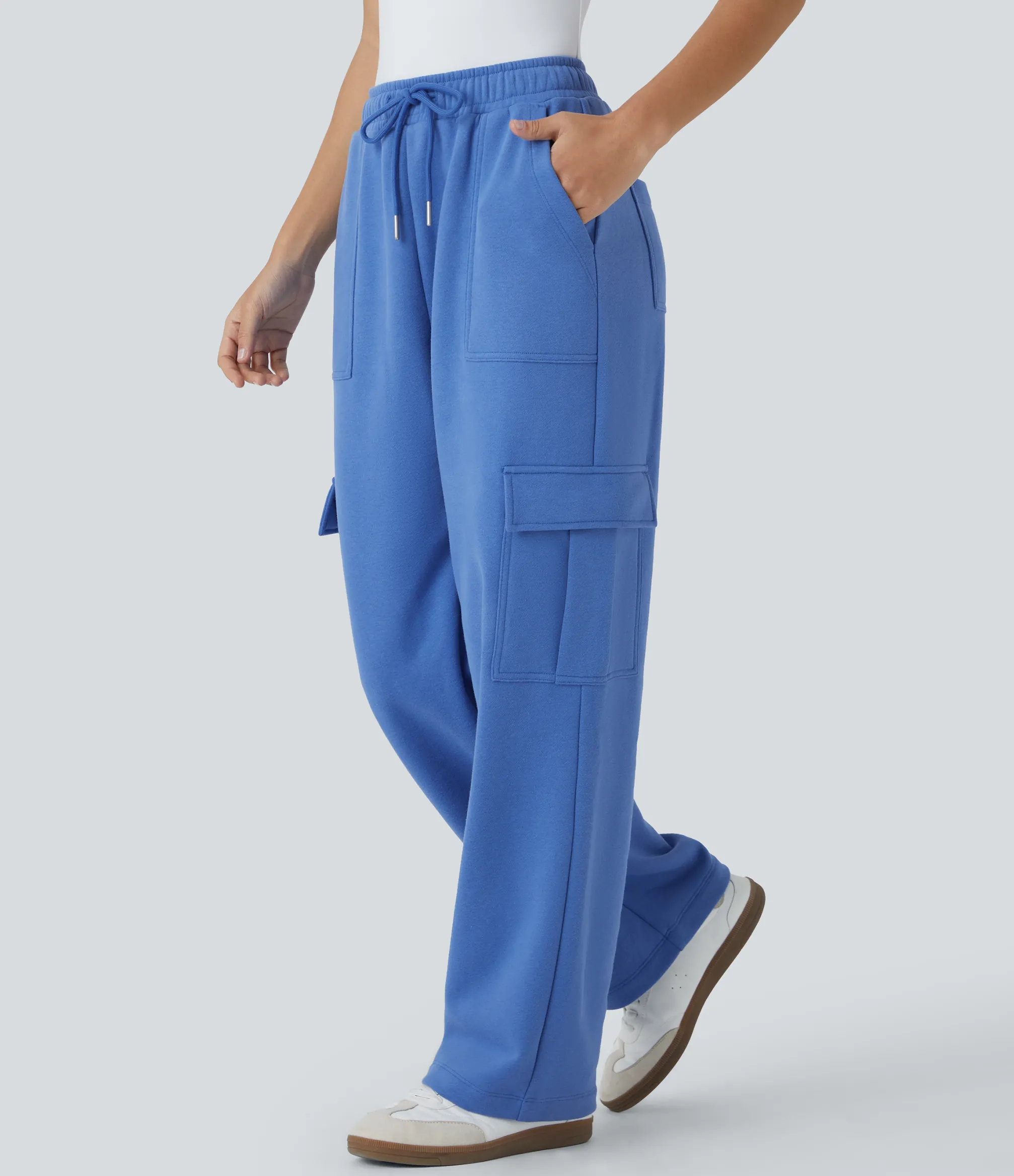 High-Waisted Pants|Pants<HALARA High Waisted Drawstring Pockets Straight Leg Casual Cargo Pants
