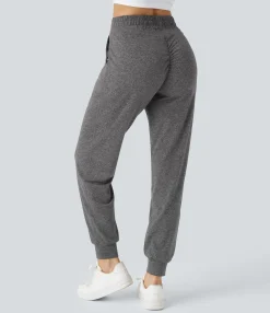 Joggers|Joggers<HALARA High Waisted Drawstring Pocket Ruched Yoga Joggers