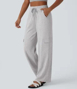 Pants|Cargo Pants<HALARA High Waisted Drawstring Pockets Cargo Straight Leg Casual Pants