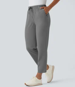 High-Waisted Pants|Pants<HALARA High Waisted Drawstring Pockets Quick Dry Golf Tapered Pants-Golf Tee Pocket