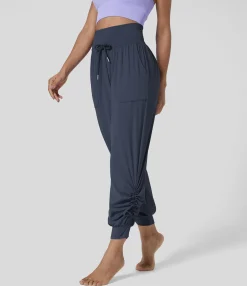 Joggers|Joggers<HALARA High Waisted Drawstring Pocket Ankle Length Tapered Casual Joggers