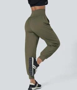 Joggers|Joggers<HALARA High Waisted Drawstring Pocket Ankle Length Tapered Casual Joggers