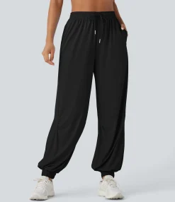 Pants|Work Pants<HALARA High Waisted Drawstring Pocket Cool Touch Workout Joggers-UPF50+