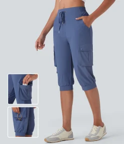 Pants|Cargo Pants<HALARA High Waisted Drawstring Quick Dry Dance Pedal Pusher Cargo Joggers with Pockets