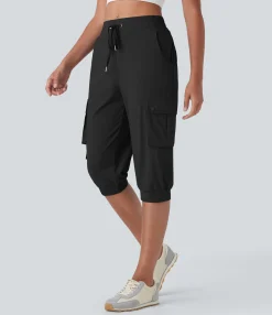 Pants|Cargo Pants<HALARA High Waisted Drawstring Quick Dry Dance Pedal Pusher Cargo Joggers with Pockets