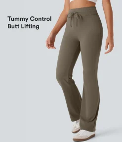 Pants|High-Waisted Pants<HALARA High Waisted Drawstring Tummy Control Butt Lifting Pocket Casual Pants