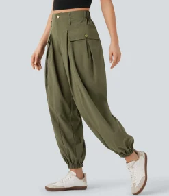 Cargo Pants|Joggers<HALARA High Waisted Flap Pockets Casual Cargo Joggers