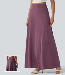 Skirts<HALARA High Waisted Flowy Maxi Casual Skirt
