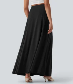 Skirts<HALARA High Waisted Flowy Maxi Casual Skirt