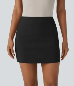 Mini Skirts|Casual Skirts<HALARA High Waisted 2-in-1 A Line Mini Casual Skirt