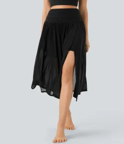 Skirts<HALARA High Waisted 2-in-1 Flowy Midi Dance Skirt with Pocket