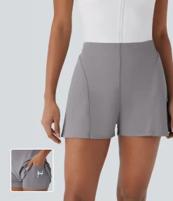 Active Shorts|Shorts<HALARA High Waisted 2-in-1 Golf Shorts-Golf Tee Pocket