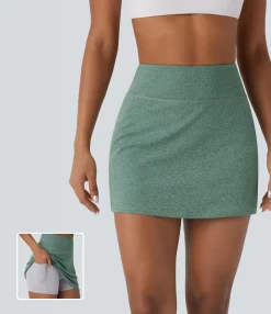 Mini Skirts|Active Skirts<HALARA High Waisted 2-in-1 Pocket Mini Pickleball Skirt