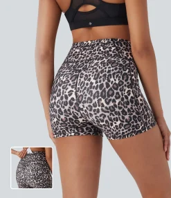 Active Shorts|Bikers<HALARA High Waisted Leopard Print Yoga Biker Shorts 3'' with Pockets