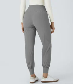 Joggers|Joggers<HALARA High Waisted Plain Pocket Casual Joggers