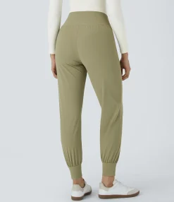Joggers|Joggers<HALARA High Waisted Plain Pocket Casual Joggers