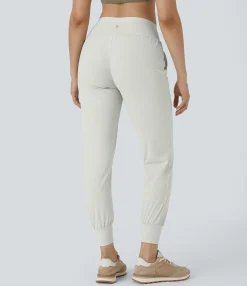 Joggers|Joggers<HALARA High Waisted Plain Pocket Casual Joggers