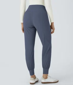 Joggers|Joggers<HALARA High Waisted Plain Pocket Casual Joggers